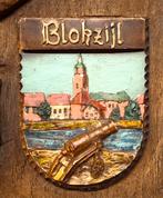 Antieke afbeelding Blokzijl in reliëf. Wandbord, Souvenir., Antiek en Kunst, Ophalen of Verzenden