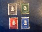 Van Riebeeck zegels 1952 NVPH 578-581, Postzegels en Munten, Verzenden, Na 1940, Gestempeld