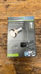 Nieuw! Livarno Lux halogeen klemlamp, Halogeen, Klemlamp, Metaal of Aluminium, Nieuw
