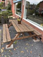 Houten picknicktafel, Ophalen, Gebruikt, Rechthoekig, Hout