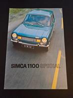 Brochure Simca 1100 Special 1970, Ophalen of Verzenden, Zo goed als nieuw, Overige merken