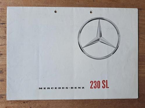 Mercedes-Benz 230 SL folder - 1963, Boeken, Auto's | Folders en Tijdschriften, Gelezen, Mercedes, Ophalen of Verzenden