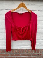 Shein Cropped Top maat M rood lange mouwen, Maat 38/40 (M), Ophalen of Verzenden, Zo goed als nieuw, Lange mouw