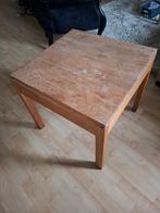 Bijzettafel antiek - licht hout, Huis en Inrichting, Minder dan 55 cm, Gebruikt, Rond, Landelijk