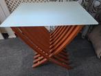 tafel met glazen blad, ikea, Huis en Inrichting, Tafels | Statafels, Ophalen, Gebruikt