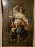 Women with child in a wood - zie document, Ophalen