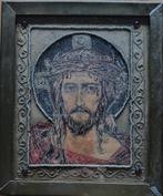 Interessante Icoon van Christus achter glas, Ophalen of Verzenden, Gebruikt, Overige typen, Christendom | Katholiek