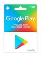 300 INR Google play gift card, Cadeaubon, Overige typen