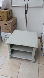 Grenen Bijzettafel Warm Grijs, Minder dan 50 cm, Gebruikt, Vintage, Minder dan 50 cm