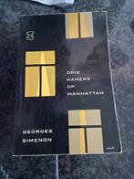 Georges Simenon / drie kamers op Manhattan / zwarte beertjes, Boeken, Detectives, Ophalen of Verzenden, Zo goed als nieuw