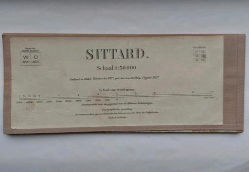 60O stafkaart uit 1927 Sittard met Karken Vlodrop Linnich, Boeken, Atlassen en Landkaarten, Gelezen, Landkaart, Nederland, 1800 tot 2000