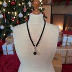 TI Sento zwarte onyx ketting met hanger, Sieraden, Tassen en Uiterlijk, Kettingen, Verzenden, Zwart, Zo goed als nieuw, Overige materialen