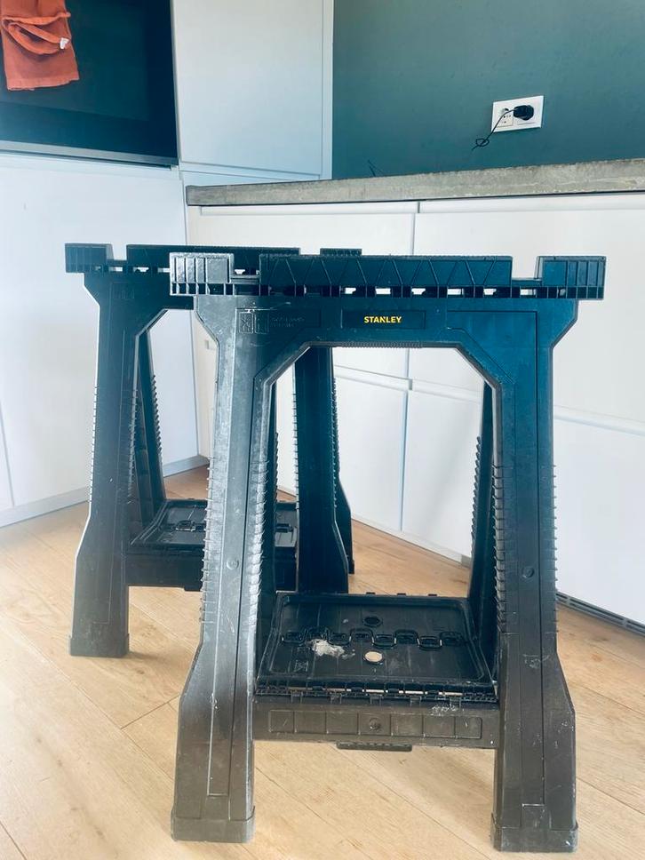 Stanley Vouwschragen - Set van 2, Doe-het-zelf en Verbouw, Werkbanken, Gebruikt, Inklapbaar, Ophalen of Verzenden