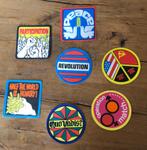 Vintage satijnen stickers 70ties hippie, Verzamelen, Nieuw, Overige typen, Ophalen of Verzenden
