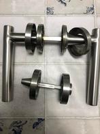 RVS Deurklink rozet+Wc deur slot, Ophalen of Verzenden, Zo goed als nieuw, Rvs, Slot