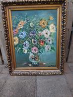 Bloemenstilleven Olieverf Schilderij in Gouden Lijst, Ophalen