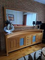 Licht eiken dressoir met spiegel. In goede staat., Huis en Inrichting, Kasten | Dressoirs, Ophalen, Gebruikt, 25 tot 50 cm, 150 tot 200 cm