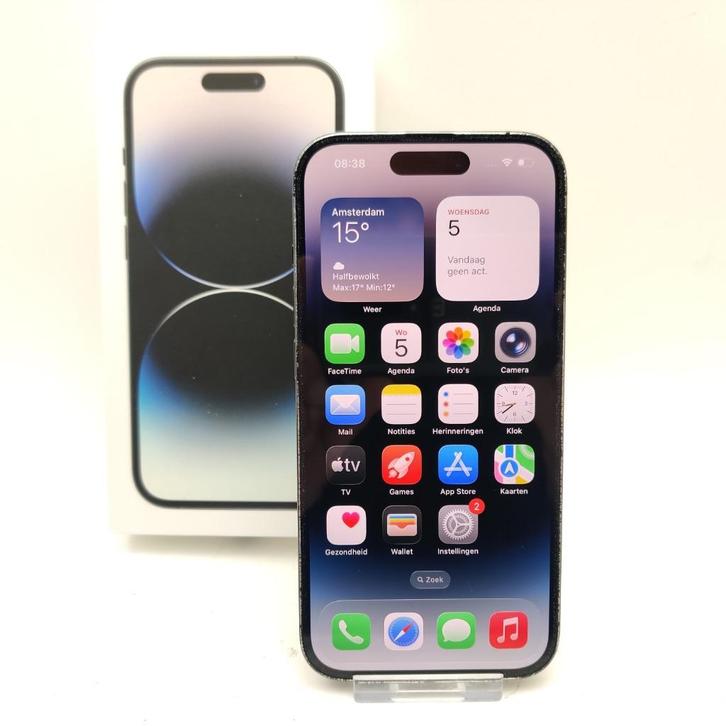 Apple iphone 14 Pro 128GB 80% nu voor €529.99, Telecommunicatie, Mobiele telefoons | Hoesjes en Frontjes | Apple iPhone, Zo goed als nieuw