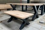 Salontafels - massief eiken - bijpassend eettafel, Huis en Inrichting, Tafels | Salontafels, Ophalen, 50 tot 100 cm, Dnhandelsonderneming@gmail.com
