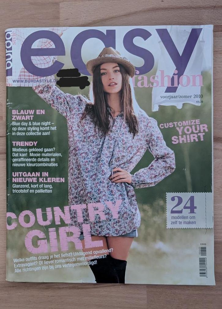 Burda easy fashion nr E005 lente/zomer 2010, Hobby en Vrije tijd, Kledingpatronen, Gebruikt, Vrouw, Burda, Ophalen of Verzenden