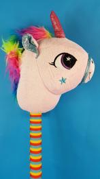 Eenhoorn regenboog stokpaard knuffel, roze, nieuw! 80cm 8C, Tweedehands verkoop, Tweedehands verkoop, Gebruikt, Overige typen