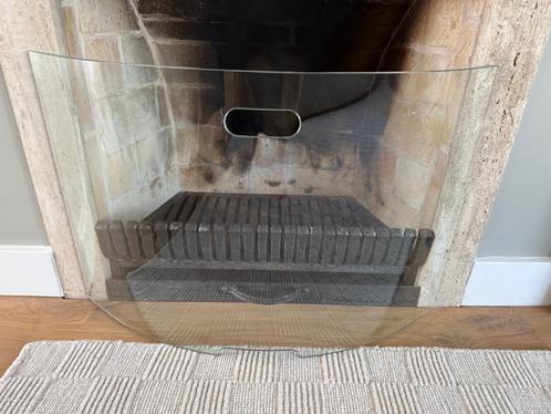 Haardscherm vonkenscherm helder glas gebogen was nieuw 224,-, Huis en Inrichting, Haarden, Zo goed als nieuw, Overige soorten