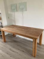 Teak tafel onbehandeld 8 personen, Ophalen, Gebruikt, Teakhout, 50 tot 100 cm
