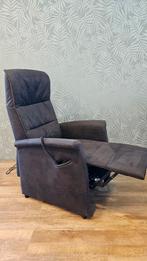 Sta op stoel /fauteuil microvezel bruin Zitgemak joure, Ophalen of Verzenden, Zo goed als nieuw, 75 tot 100 cm, Leer