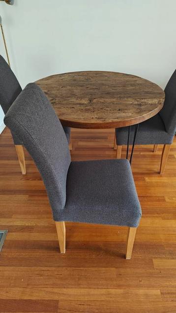 Set van 4 nette eetkamer donker grijze stoelen beschikbaar voor biedingen
