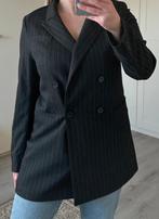 H&M donkerblauwe double breasted blazer met krijtstrepen, H&M, Blauw, Ophalen of Verzenden, Zo goed als nieuw