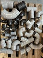 assorti 40+ PVC moffen & HWA Wavin Geberit DYKA restant, Dakplaat of Dakpanplaat, Kunststof, Zwart, Nieuw