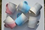 6 pastel vintage mokken bekers Mugs Engeland jaren 90, Keramiek, Ophalen of Verzenden