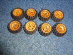 Partij O10=8x Lego technic wielen, Lego, Lego, Gebruikt, Lego