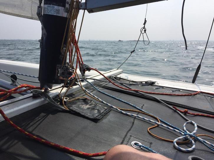 Catamaran NACRA 580 met trailer met bak, Watersport en Boten, Catamarans, Gebruikt, Overige brandstoffen, Ophalen