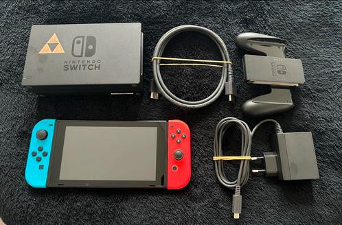 Nintendo Switch V1 Unpatched, Spelcomputers en Games, Spelcomputers | Nintendo Switch, Zo goed als nieuw, Switch Original, Met 2 controllers
