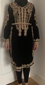 Zwarte fluweel kaftan/jabador goud sfifa  handwerk maat XS/S, Overige typen, Zwart, Nieuw, Ophalen of Verzenden
