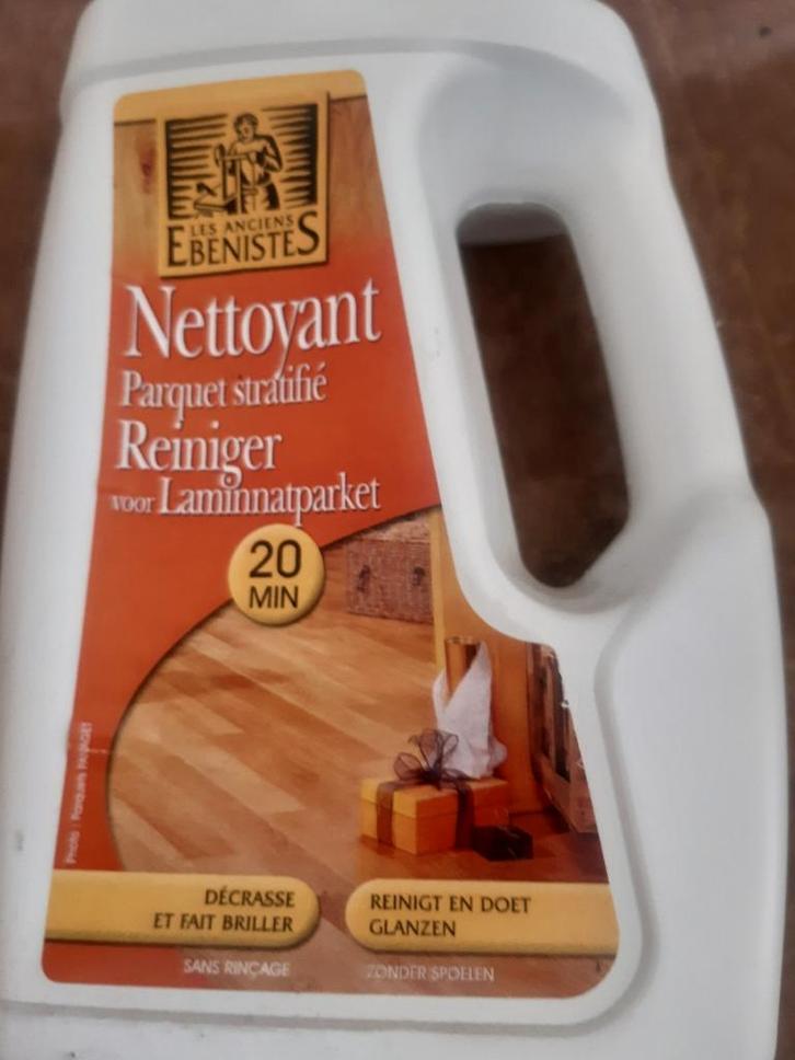 Laminaatparketreiniger en polish van Ebenistes,  liters kan, Doe-het-zelf en Verbouw, Vloerdelen en Plavuizen, Nieuw, Laminaat
