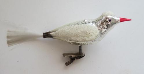 Oude Kerstbal: Vogeltje 10 ( witte sneeuw vleugels ), Diversen, Kerst, Ophalen of Verzenden