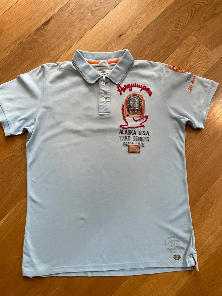 Parajumpers polo lichtblauw mt. XXL slim fit, Kleding | Heren, Polo's, Zo goed als nieuw, Maat 56/58 (XL), Blauw, Ophalen of Verzenden