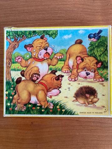 Vintage Simplex Triplex 2-in-1 Houten Puzzel beschikbaar voor biedingen
