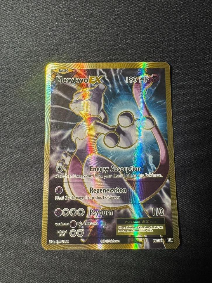 Mewtwo ex 103/108 - Evolutions, Hobby en Vrije tijd, Verzamelkaartspellen | Pokémon, Zo goed als nieuw, Losse kaart, Ophalen of Verzenden