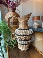 Rotan rieten kruik vaas jaren 60 vintage, Huis en Inrichting, Woonaccessoires | Vazen, Overige kleuren, Ophalen of Verzenden, Zo goed als nieuw
