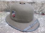 Duits vilten tropenhelm met beide decals Wehrmacht 1942.TOP., Ophalen of Verzenden, Landmacht, Nederland