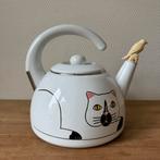Vintage Katten Fluitketel, Theepot, Kamenstein, Ketel Emaile, Ophalen of Verzenden, Gebruikt