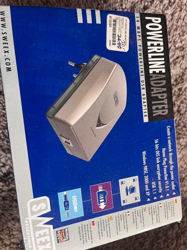 Sweex Powerline USB Adapter, Computers en Software, Netwerkkaarten, Ophalen of Verzenden