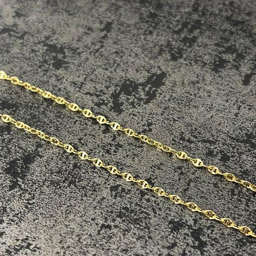 18k gouden ketting flat magnum schakel, Sieraden, Tassen en Uiterlijk, Kettingen, Ophalen of Verzenden