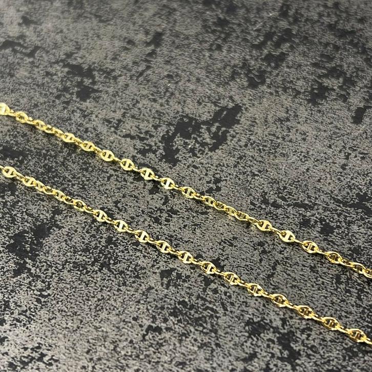 18k gouden ketting flat magnum schakel, Sieraden, Tassen en Uiterlijk, Kettingen, Ophalen of Verzenden