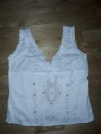 Witte Gloria Vanderbilt top mt M, Kleding | Dames, Maat 38/40 (M), Zonder mouw, Ophalen of Verzenden, Gloria Vanderbilt