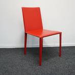 Arper Norma Design eetkamerstoelen | Leren stoelen Rood, Gebruikt, Ophalen of Verzenden, Metaal, Vijf, Zes of meer stoelen