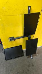 Hoge kwaliteit stalen monitorhouder + 3x 24” Full HD LED, Ophalen of Verzenden, Zo goed als nieuw, 60 Hz of minder, LED